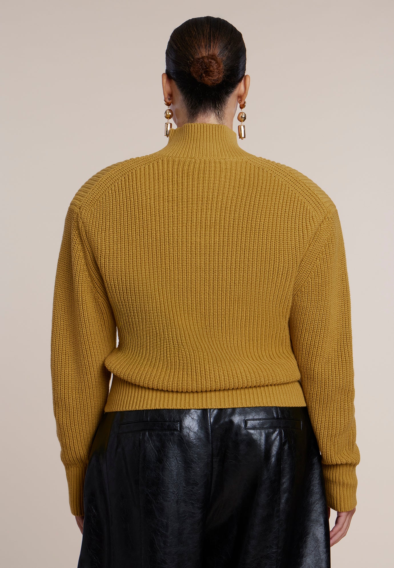 Power Shoulder Mock Neck Sweater image number 2