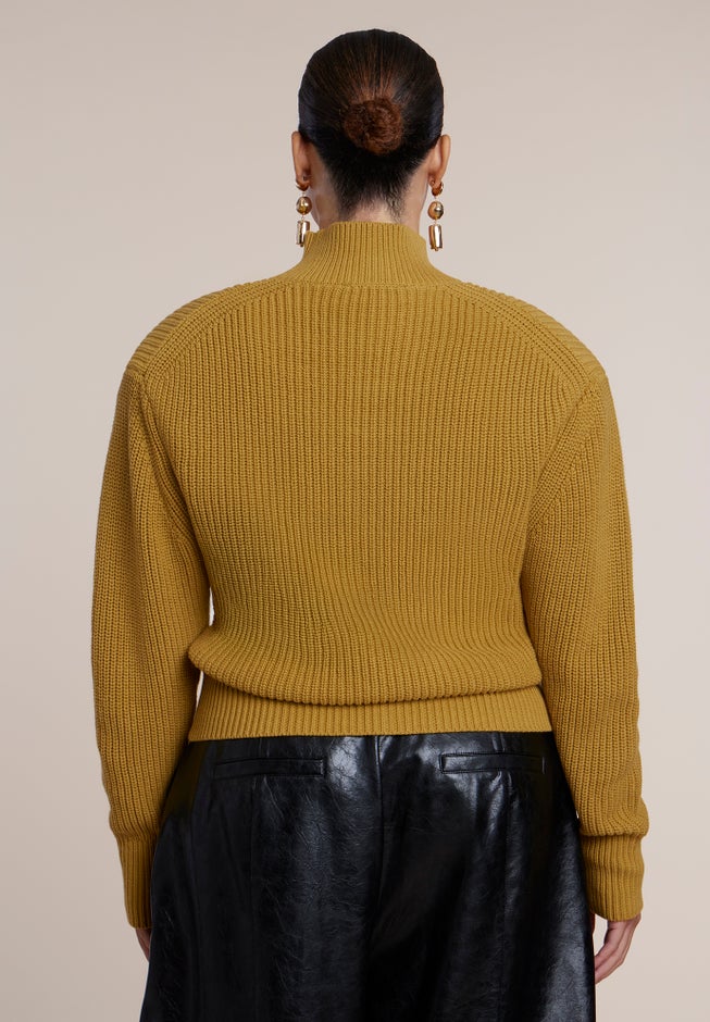 Power Shoulder Mock Neck Sweater image number 2