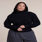 Power Shoulder Mock Neck Sweater image number 0