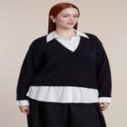Layered V-Neck Twofer Sweater image number 0