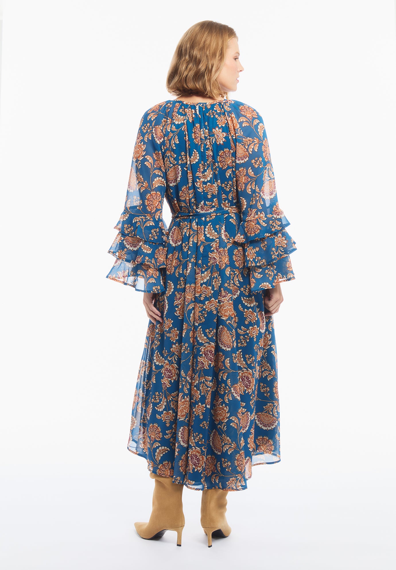 Chiffon Tie-Waist Midi Dress image number 1