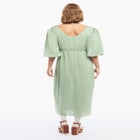 Lace-Trim Satin Midi Slip Dress image number 1