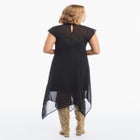 Sheer Handkerchief Hem Maxi Dress image number 1