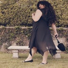 Sheer Handkerchief Hem Maxi Dress image number 5