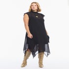 Sheer Handkerchief Hem Maxi Dress image number 0