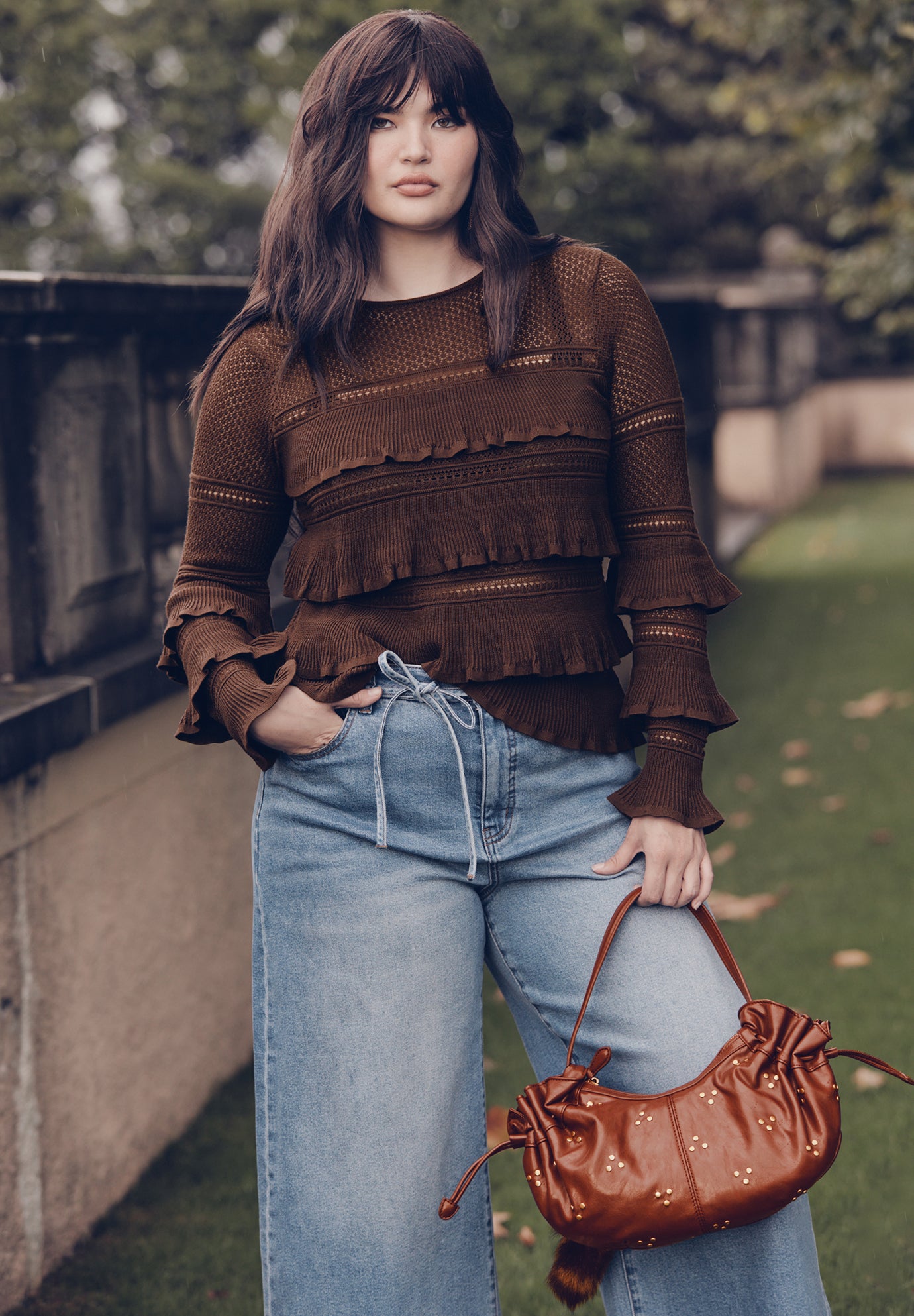 Tiered Ruffle Knit Top image number 0