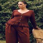 Ruffled V-Neck Cardigan image number 0