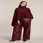 Asymmetric Turtleneck Cape image number 2