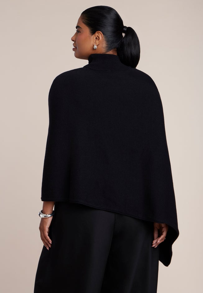 Asymmetric Turtleneck Cape image number 1