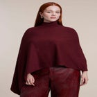 Asymmetric Turtleneck Cape image number 0