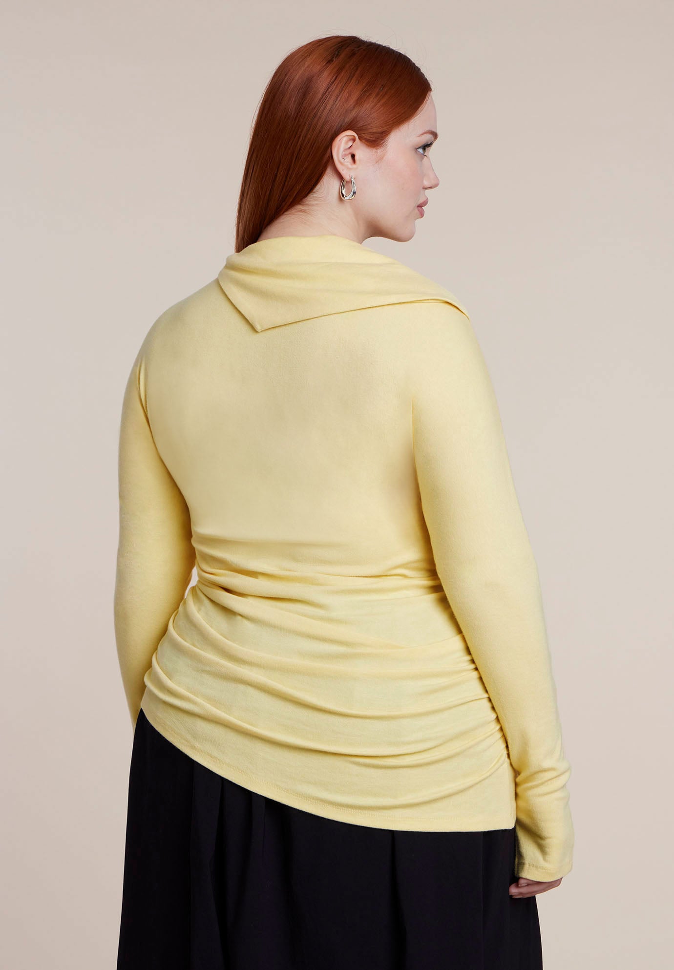 Draped Neck Knit Top image number 2