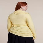 Draped Neck Knit Top image number 2