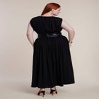 Faux Leather Detail Knit Maxi Dress image number 2