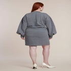 Shirred French Terry Mini Dress image number 1