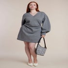 Shirred French Terry Mini Dress image number 0
