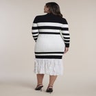 Striped Trumpet Sweater Maxi Dress image number 1
