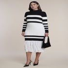 Striped Trumpet Sweater Maxi Dress image number 0