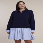 Twofer Mini Shirt Dress image number 2