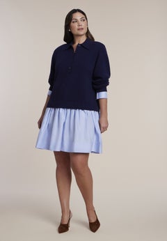 Twofer Mini Shirt Dress