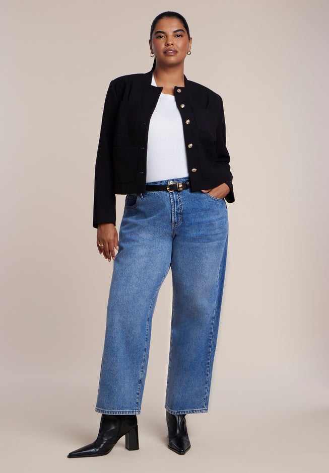 Boxy Pleat-Detail Jacket image number 2