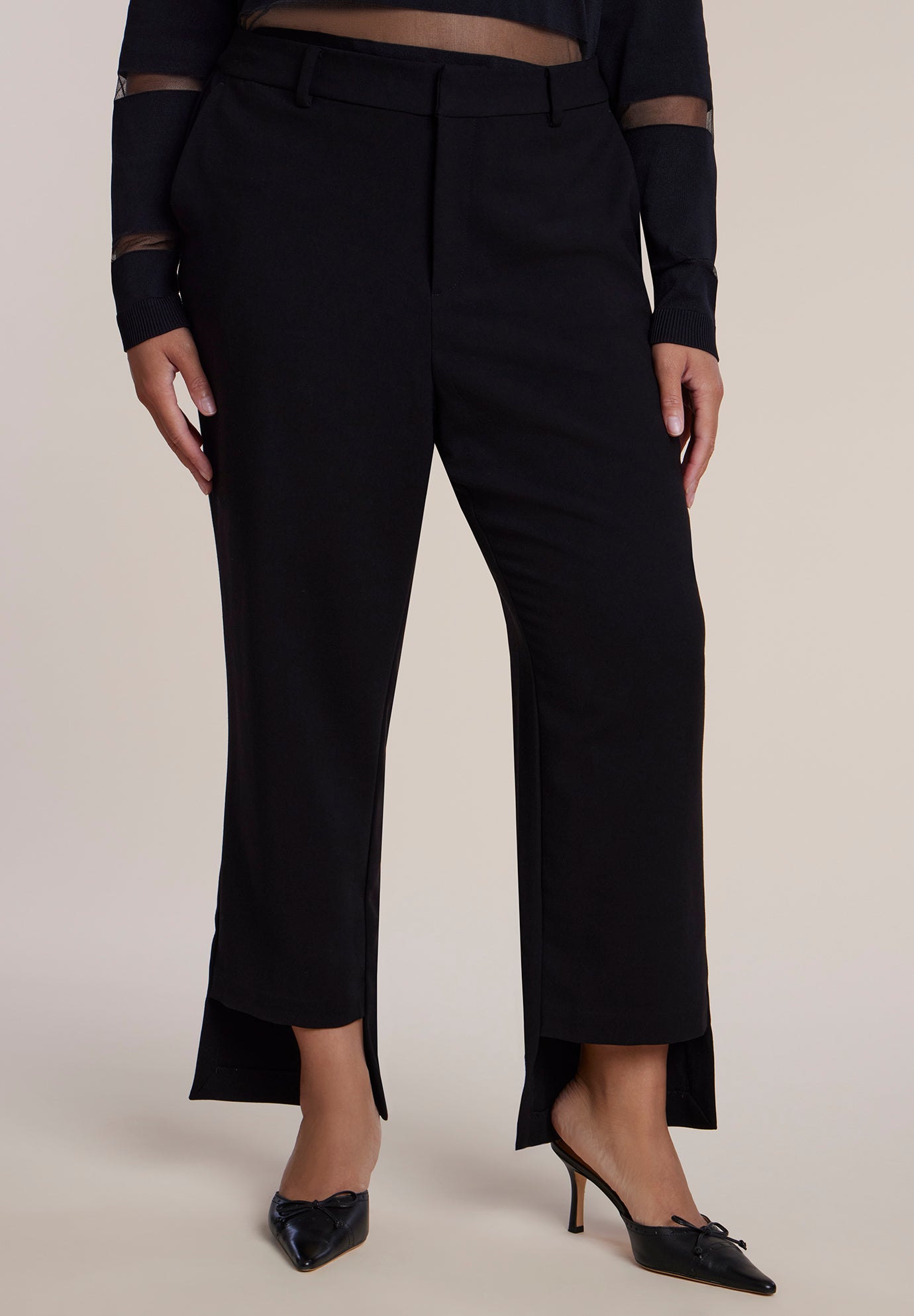 Step Hem High-Waist Trouser image number 2