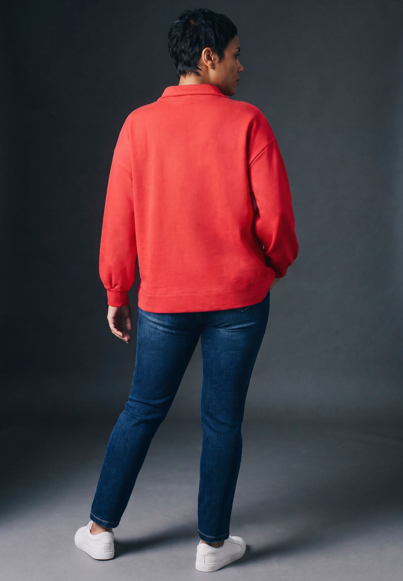 French Terry Quarter Snap Pullover image number 3