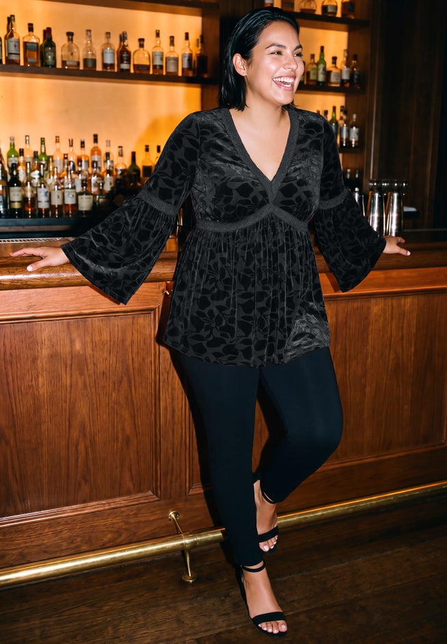 Lorelei Lace Burnout Top image number 3