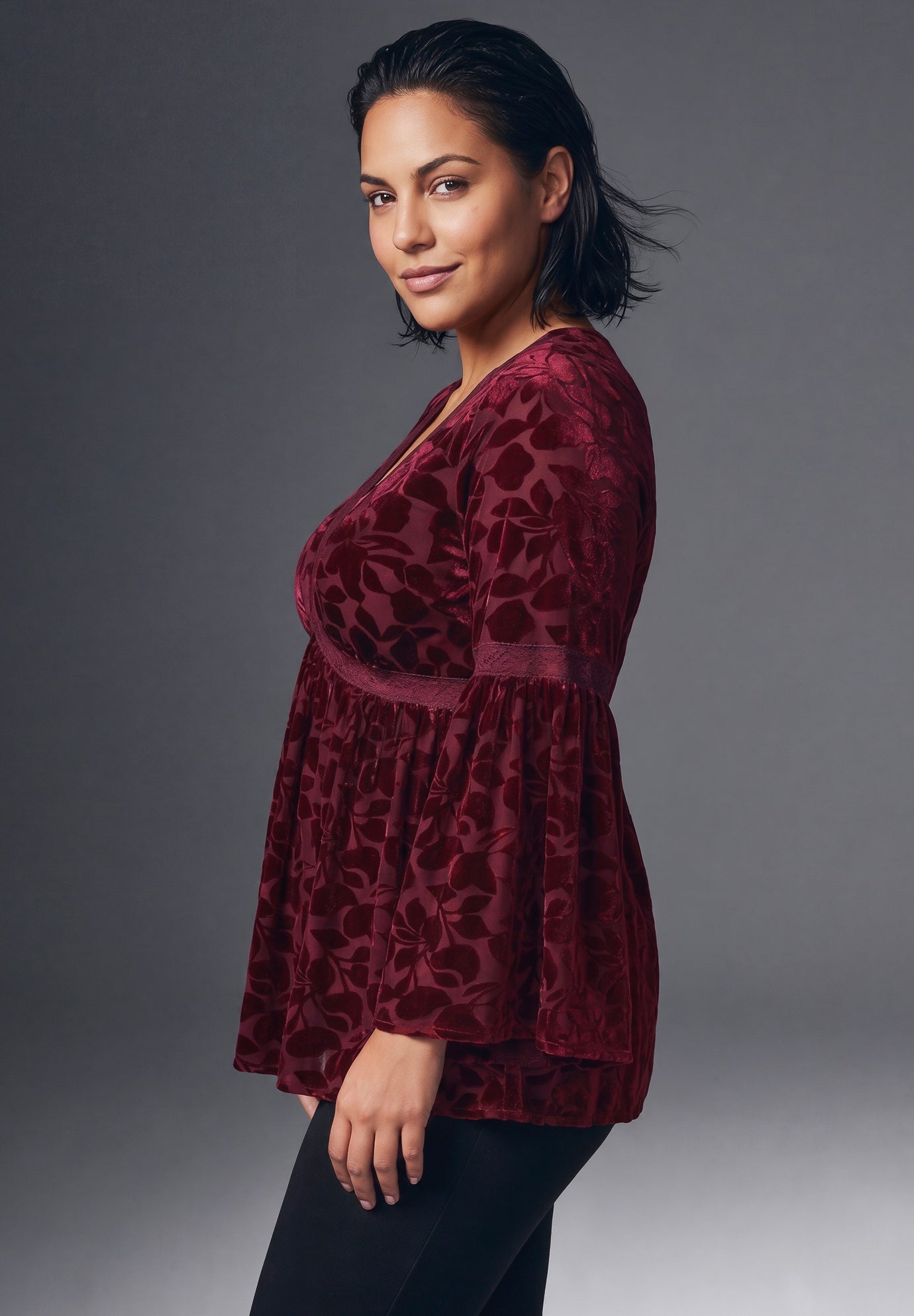 Lorelei Lace Burnout Top image number 2