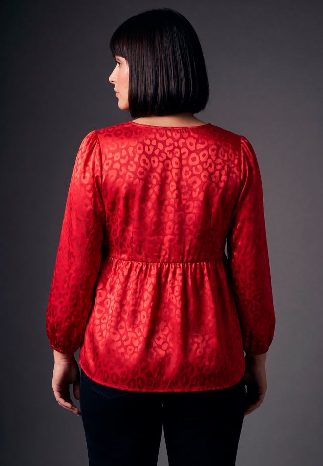 Seraphina Satin Jacquard Blouse image number 2