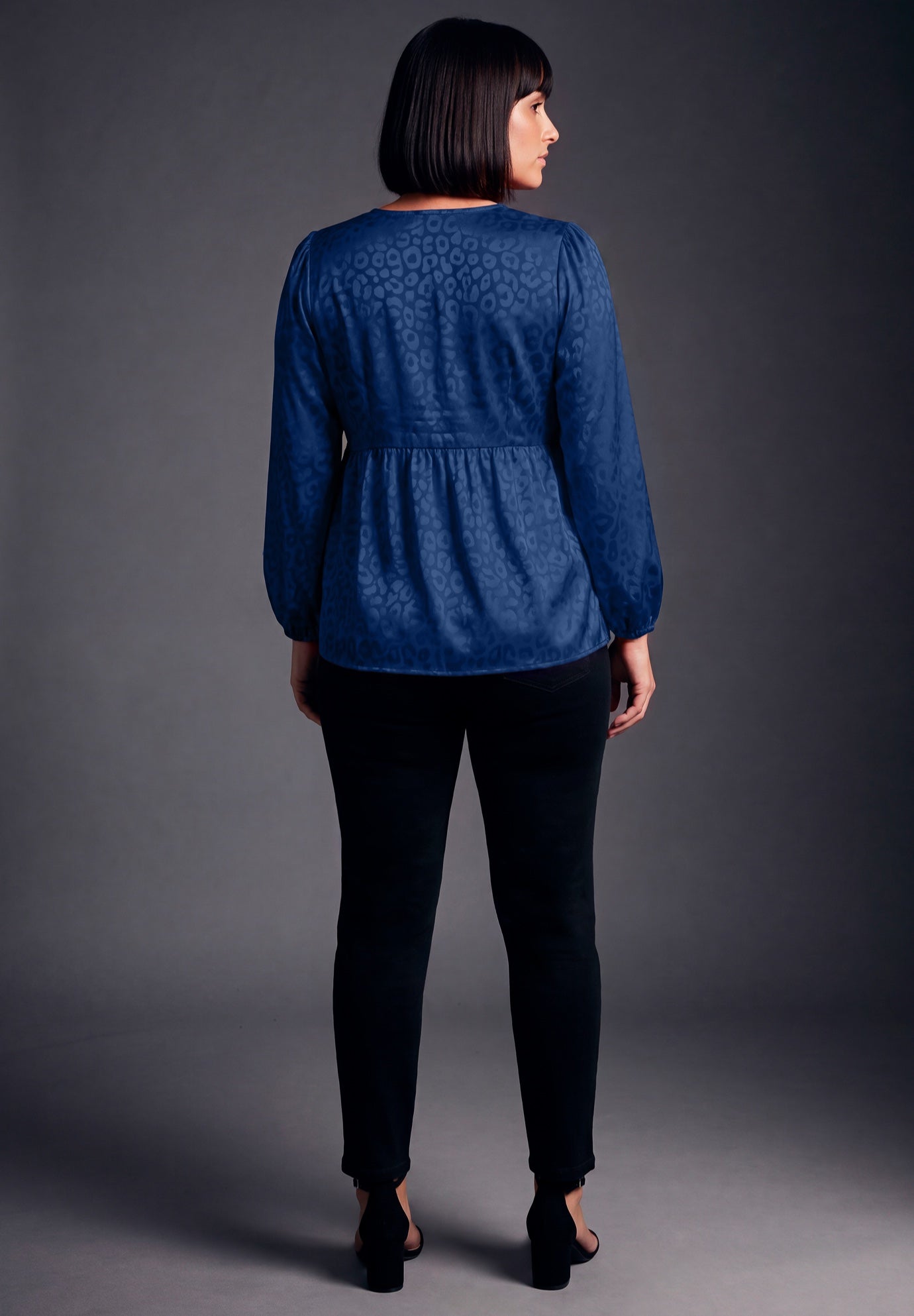Seraphina Satin Jacquard Blouse image number 1