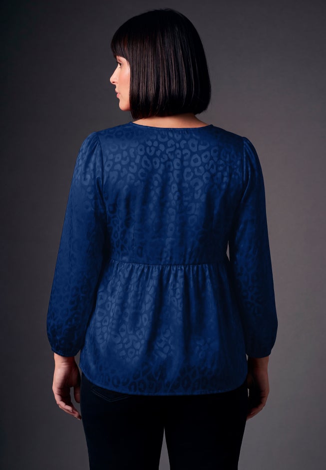 Seraphina Satin Jacquard Blouse image number 3