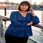 Seraphina Satin Jacquard Blouse image number 0