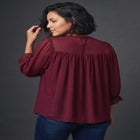 Gathered Sheer Blouse image number 1