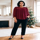 Gathered Sheer Blouse image number 3