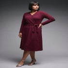 Rosalind Faux Wrap Knit Dress image number 2