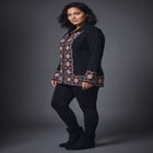 Fairisle Zip Front Cardigan image number 2