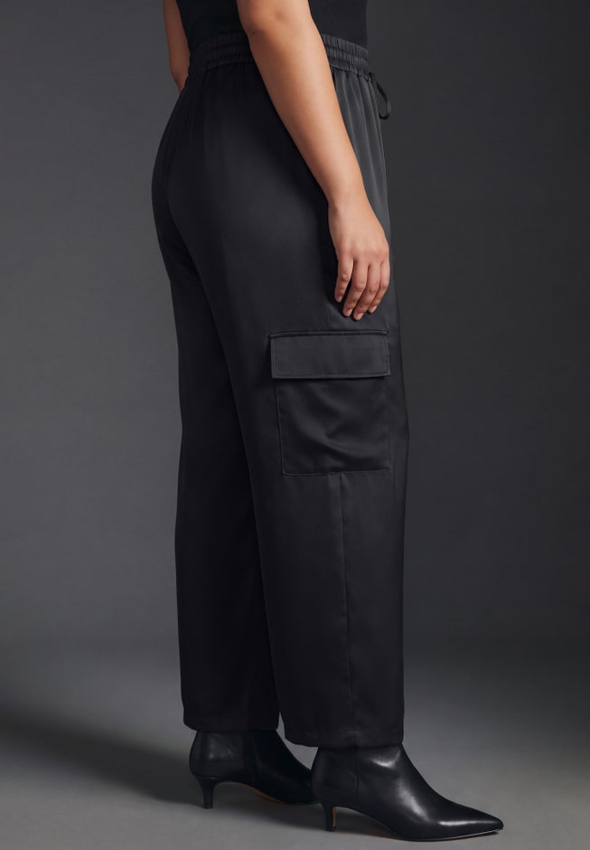 Cece Satin Cargo Pant image number 2