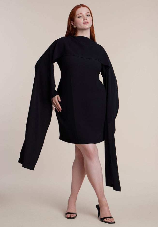Cape Detail Mini Dress image number 1