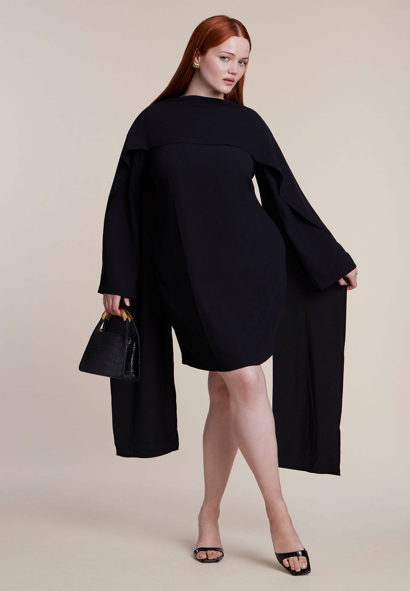Cape Detail Mini Dress image number 3