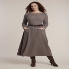 Belted Ribbed Sweater Maxi Dress image number 0