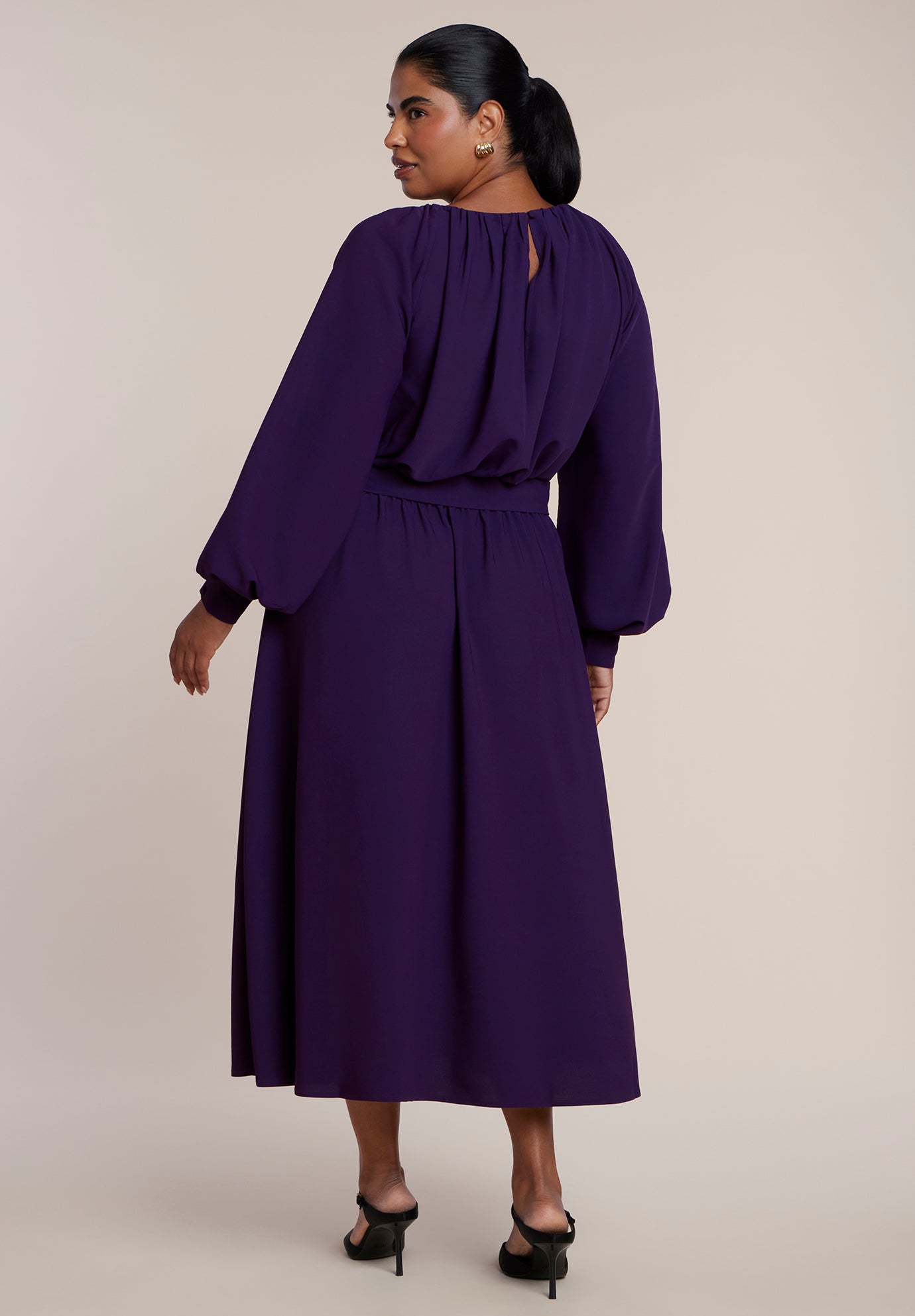 Sleeve Detail Belted Maxi Dress image number 1