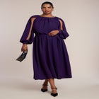 Sleeve Detail Belted Maxi Dress image number 0
