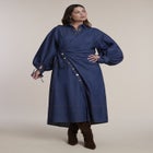 Balloon Denim Maxi Shirt Dress image number 0