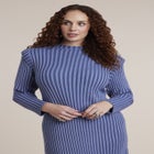 Curved High-Low Sweater Maxi Dress image number 2
