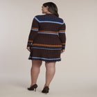 Striped Rib Knit Mini Dress image number 1