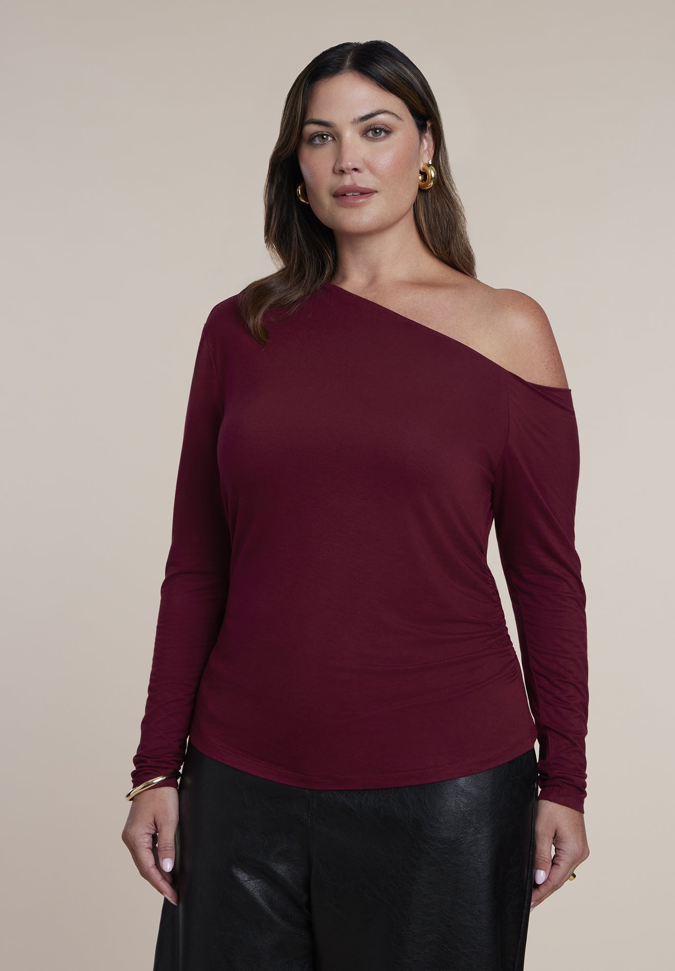 Off The Shoulder Shirred Top image number 0