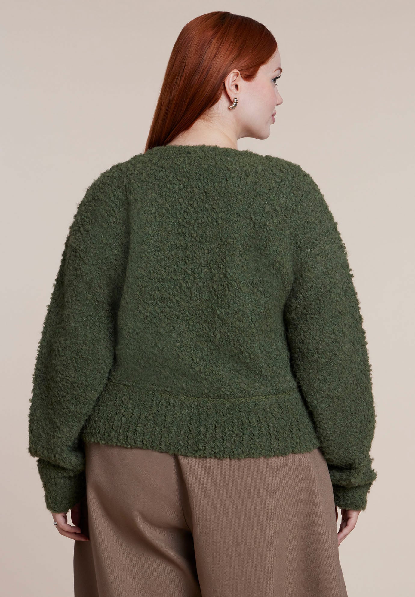 Fuzzy Boucl&eacute; Cardigan image number 1