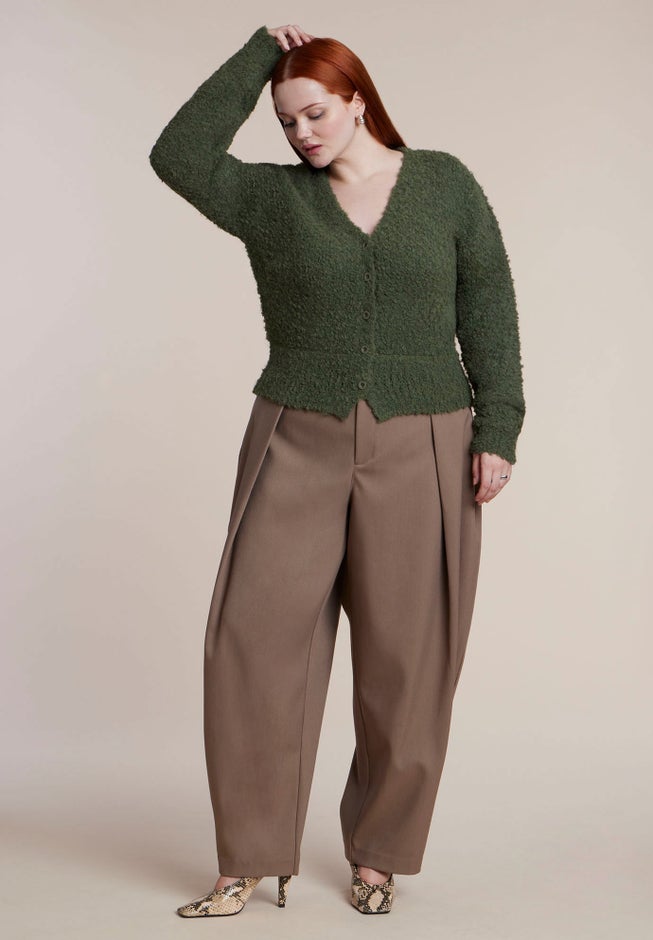 Fuzzy Boucl&eacute; Cardigan image number 3