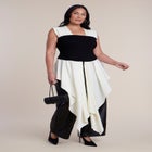 Mixed-Media Draped Tube Top image number 2