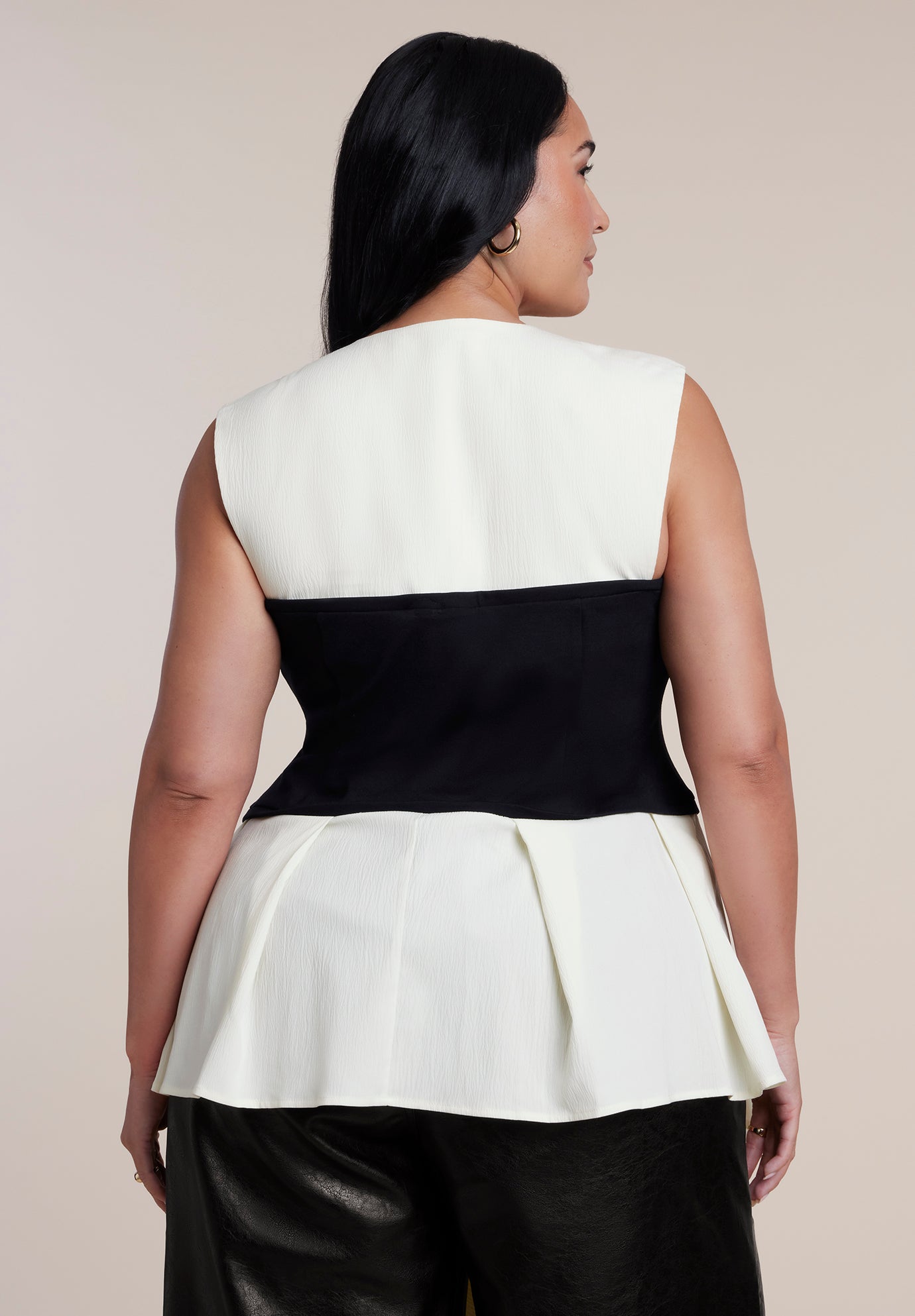 Mixed-Media Draped Tube Top image number 3